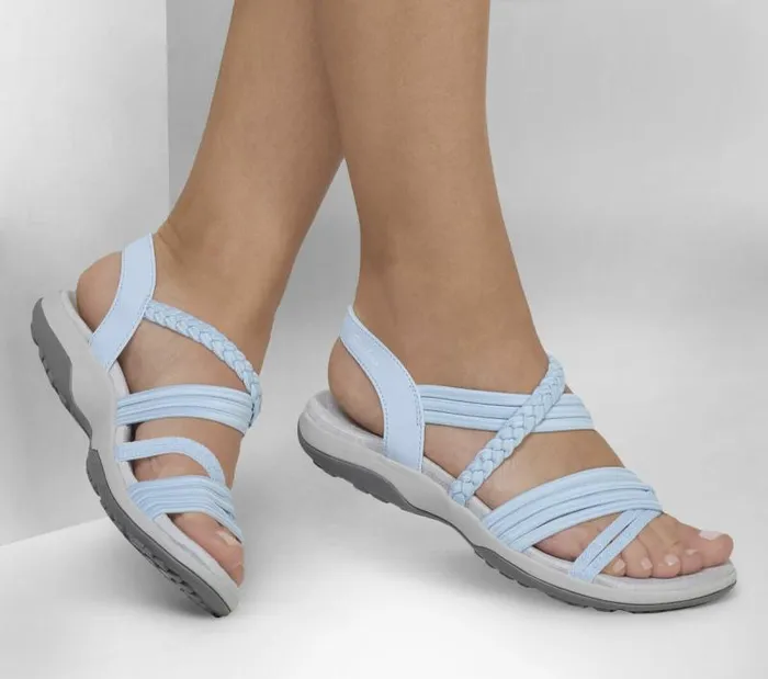 Skechers Reggae Slim 8211 InLove Light Blue Women Sandals Skechers Reggae Slim 8211 InLove Light Blue Women Sandals