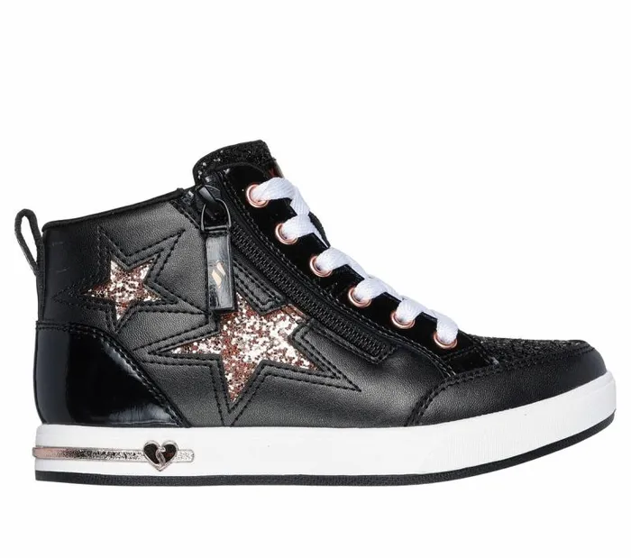 Skechers Shoutouts 20 8211 Trendy Star Black Rose Gold Kids Athletic Shoes and Sneakers Skechers Shoutouts 20 8211 Trendy Star Black Rose Gold Kids Athletic Shoes and Sneakers