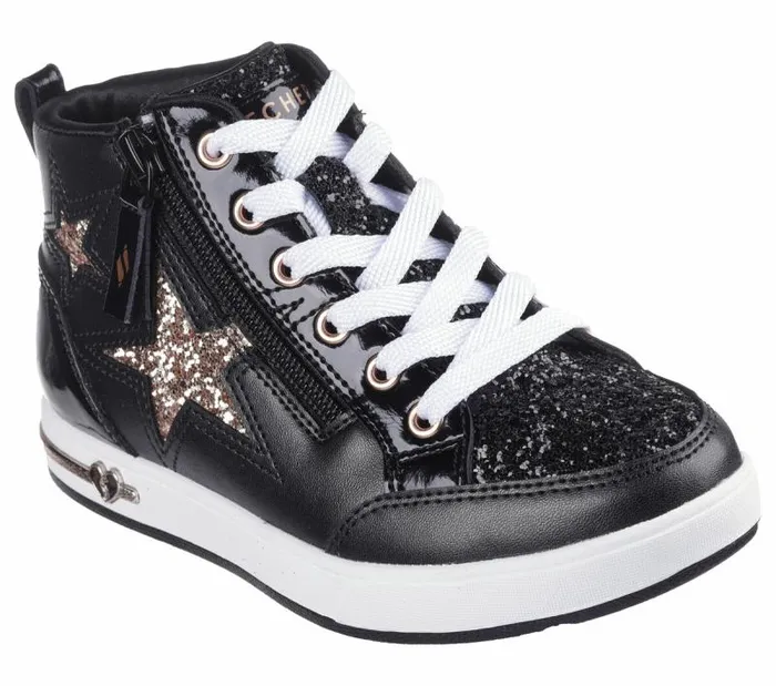 Skechers Shoutouts 20 8211 Trendy Star Black Rose Gold Kids Athletic Shoes and Sneakers Skechers Shoutouts 20 8211 Trendy Star Black Rose Gold Kids Athletic Shoes and Sneakers