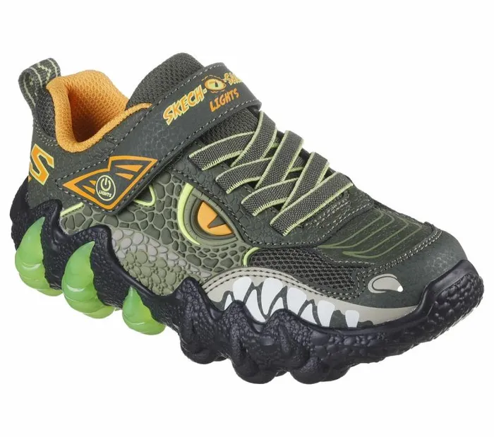 Skechers SkechOSaurus Light 20 Olive Kids Athletic Shoes and Sneakers Skechers SkechOSaurus Light 20 Olive Kids Athletic Shoes and Sneakers