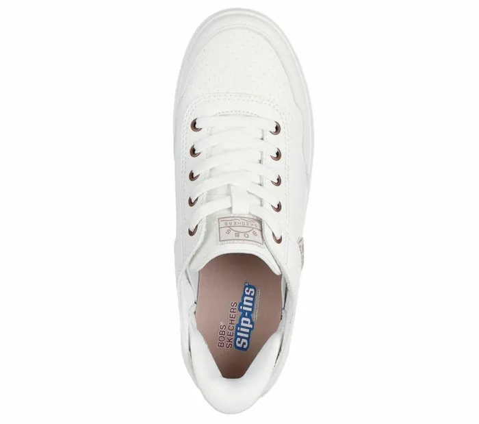 Skechers Skechers Slipins BOBS D039Vine 8211 So Flattered White Women Casual Sneakers