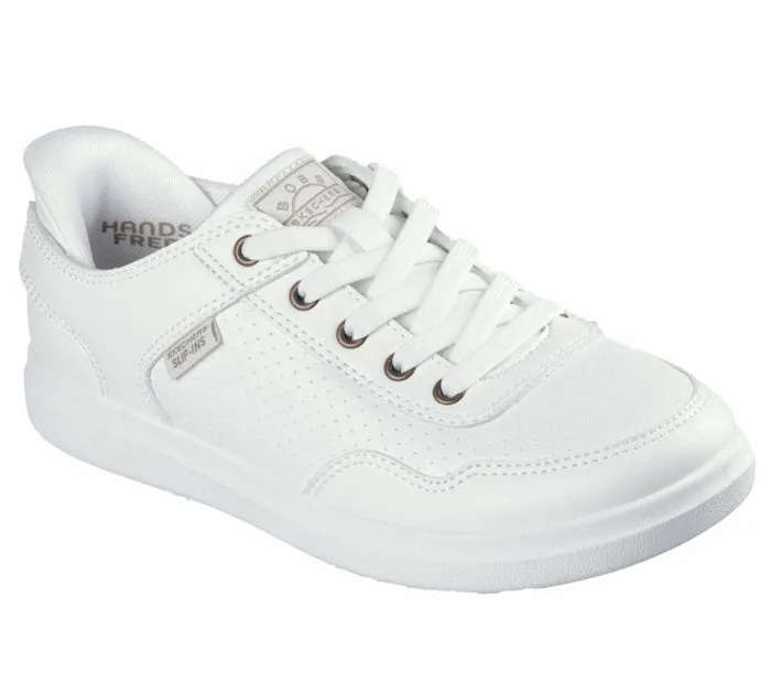 Skechers Skechers Slipins BOBS D039Vine 8211 So Flattered White Women Casual Sneakers