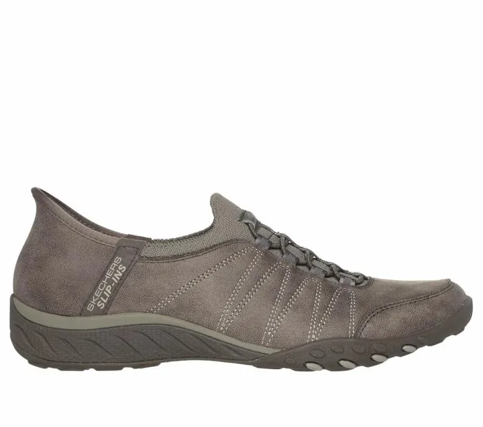 Skechers Skechers Slipins BreatheEasy 8211 HomeBody Dark Taupe Women Casual Sneakers Skechers Skechers Slipins BreatheEasy 8211 HomeBody Dark Taupe Women Casual Sneakers