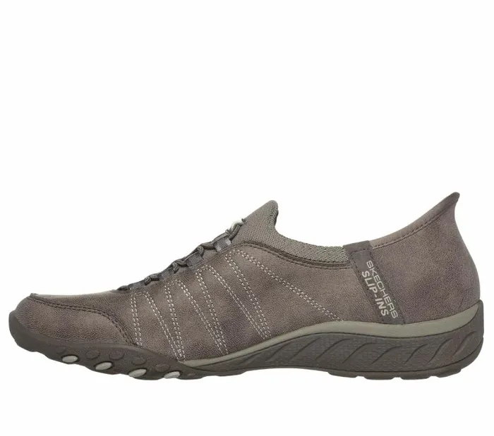 Skechers Skechers Slipins BreatheEasy 8211 HomeBody Dark Taupe Women Casual Sneakers Skechers Skechers Slipins BreatheEasy 8211 HomeBody Dark Taupe Women Casual Sneakers