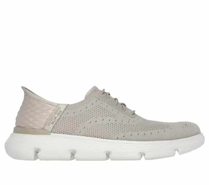 Skechers Skechers Slipins Garza 8211 Palma Taupe Men Hands Free Slipins