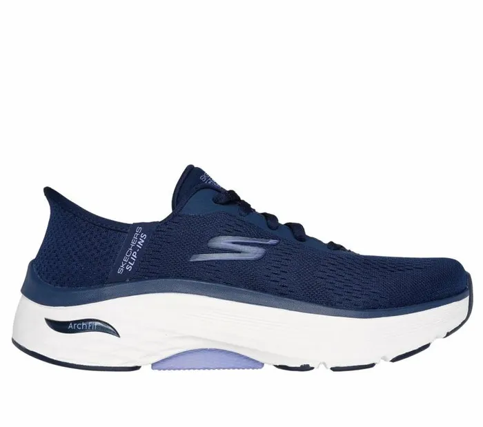 Skechers Skechers Slipins Max Cushioning AF 8211 Paramount Navy Lavender Women Athletic Sneakers Skechers Skechers Slipins Max Cushioning AF 8211 Paramount Navy Lavender Women Athletic Sneakers