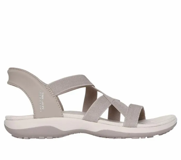 Skechers Skechers Slipins Reggae Slim 8211 Stretch Flex Taupe Women Sandals