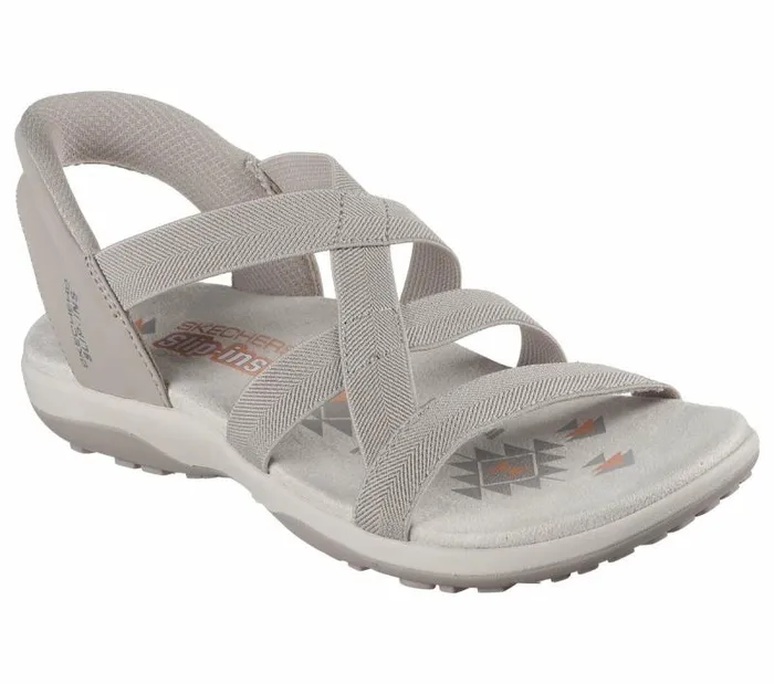 Skechers Skechers Slipins Reggae Slim 8211 Stretch Flex Taupe Women Sandals
