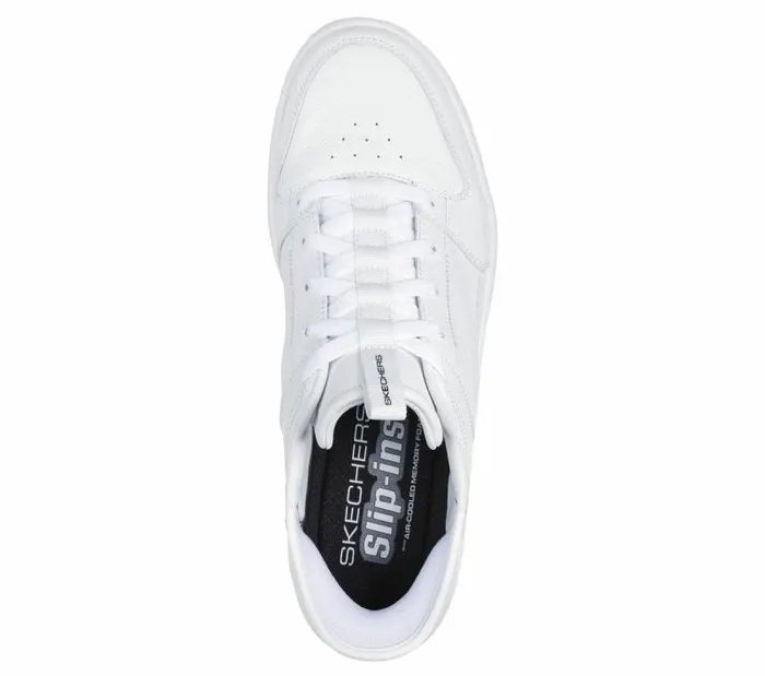 Skechers Skechers Slipins Sport Court 92 8211 Distown White Men Casual Sneakers