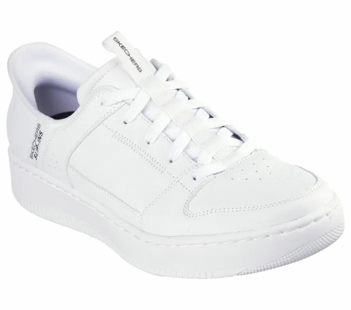 Skechers Skechers Slipins Sport Court 92 8211 Distown White Men Casual Sneakers