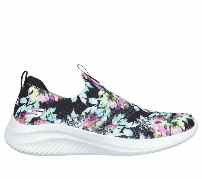 Skechers Ultra Flex 30 8211 Flower Road Black Multi Women Athletic Sneakers