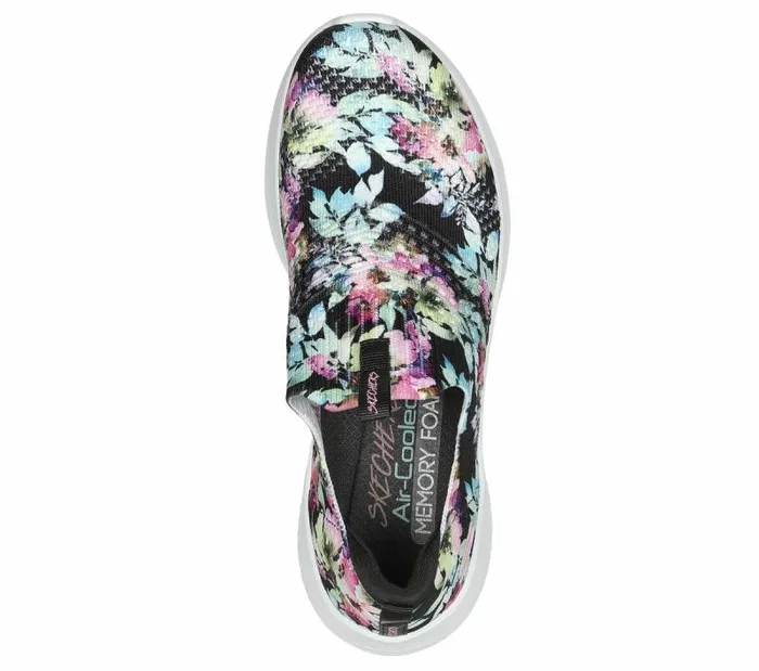 Skechers Ultra Flex 30 8211 Flower Road Black Multi Women Athletic Sneakers Skechers Ultra Flex 30 8211 Flower Road Black Multi Women Athletic Sneakers