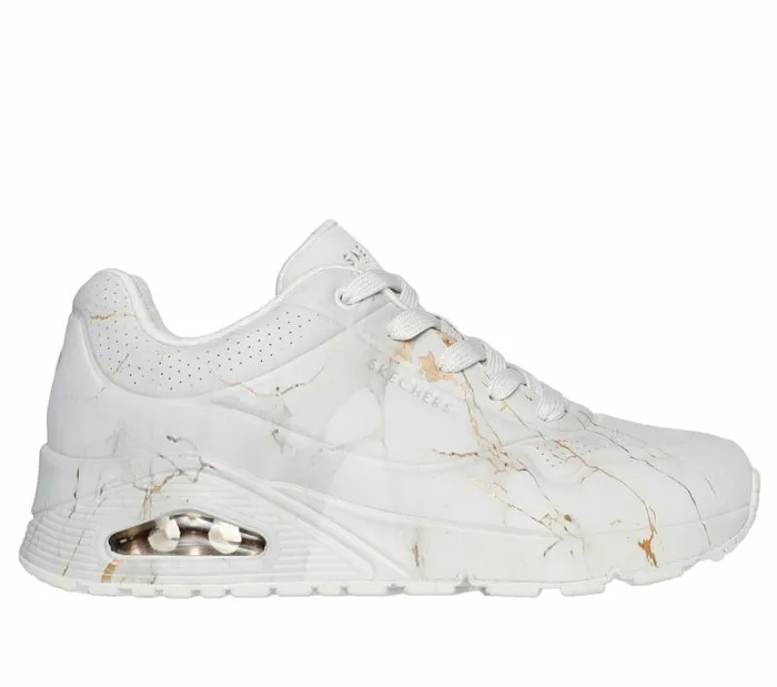 Skechers Uno 8211 Marble Marvel Off White Women Athletic Sneakers