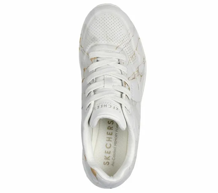 Skechers Uno 8211 Marble Marvel Off White Women Athletic Sneakers