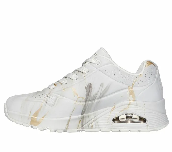 Skechers Uno 8211 Marble Marvel Off White Women Athletic Sneakers