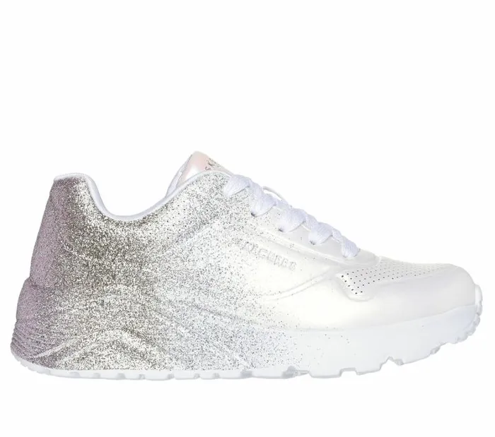 Skechers Uno Lite 8211 Metallic Shimmers White Multi Kids Athletic Shoes and Sneakers Skechers Uno Lite 8211 Metallic Shimmers White Multi Kids Athletic Shoes and Sneakers