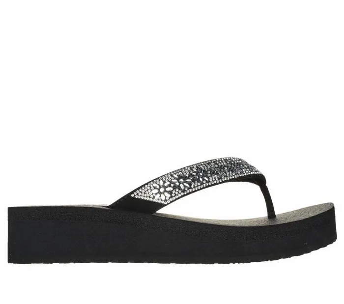 Skechers Vinyasa 8211 Wild Daisies Black Women Sandals