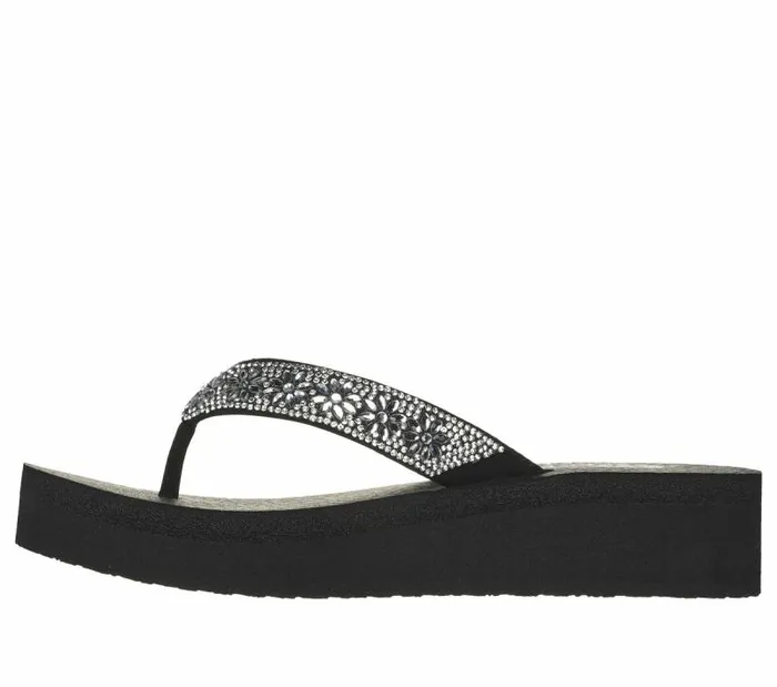 Skechers Vinyasa 8211 Wild Daisies Black Women Sandals