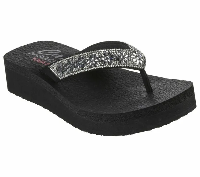 Skechers Vinyasa 8211 Wild Daisies Black Women Sandals