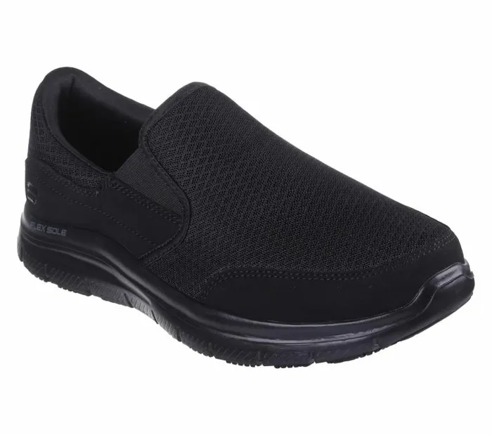 Skechers Work Relaxed Fit Flex Advantage 8211 McAllen SR Black Men SlipOns Skechers Work Relaxed Fit Flex Advantage 8211 McAllen SR Black Men SlipOns