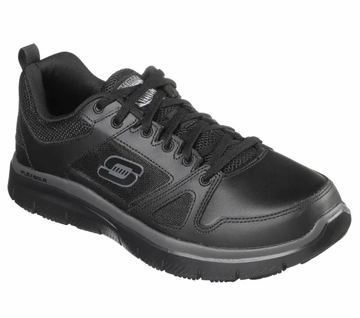 Skechers Work Relaxed Fit Flex Advantage SR Black Men Lace Up Skechers Work Relaxed Fit Flex Advantage SR Black Men Lace Up