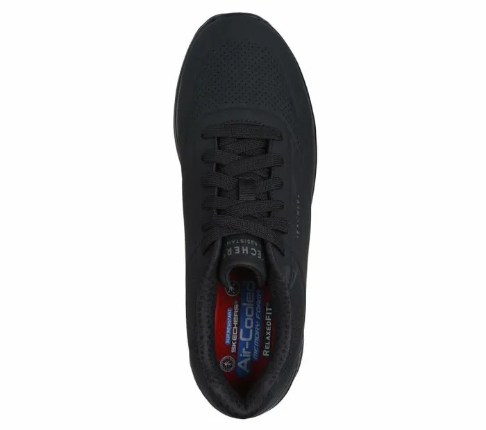 Skechers Work Relaxed Fit Uno SR 8211 Sutal Black Men Lace Up