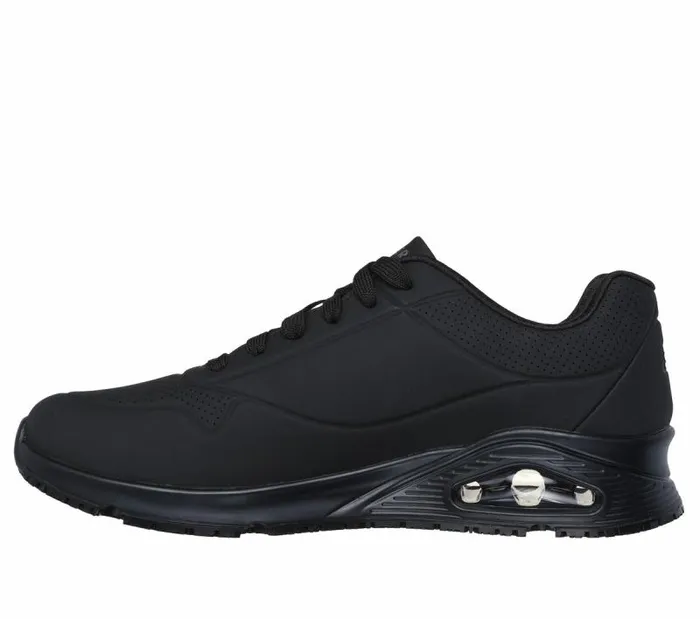 Skechers Work Relaxed Fit Uno SR 8211 Sutal Black Men Lace Up