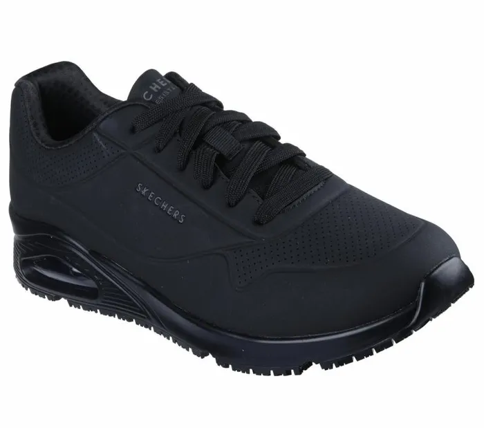 Skechers Work Relaxed Fit Uno SR 8211 Sutal Black Men Lace Up