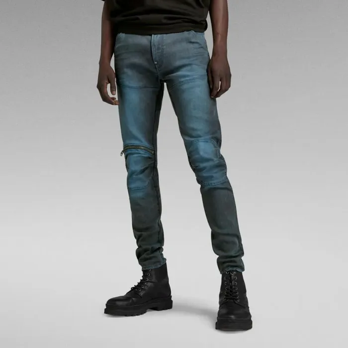Skinny Men GStar RAW 5620 3D Zip Knee Skinny Jeans 3d Lead Cobler