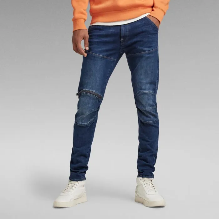 Skinny Men GStar RAW 5620 3D Zip Knee Skinny Jeans Dark Aged