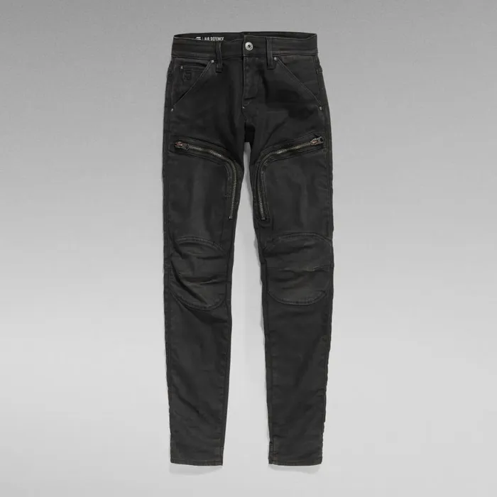 Skinny Men GStar RAW Air Defence Zip Skinny Jeans Dry Waxed Basalt