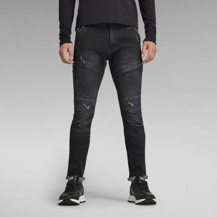 Skinny Men GStar RAW Rackam 3D Skinny Jeans Medium Aged Grey Destroy
