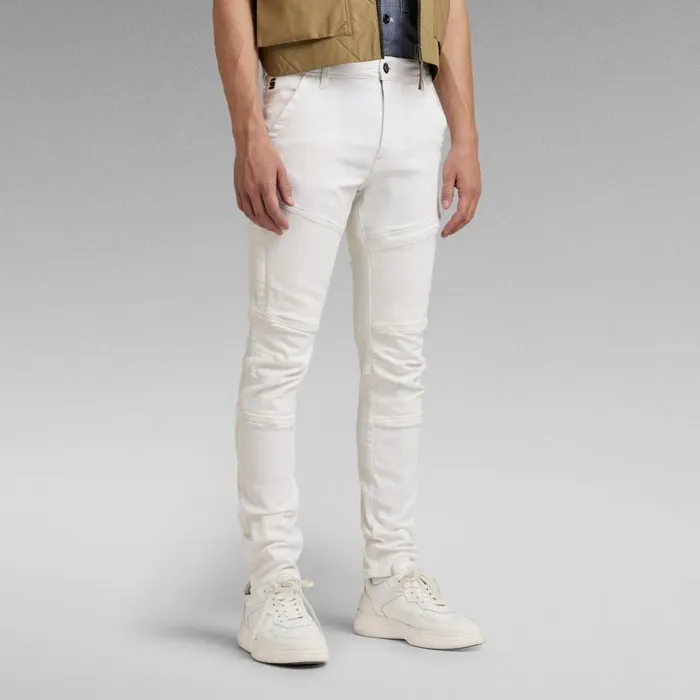 Skinny Men GStar RAW Rackam 3D Skinny Jeans White