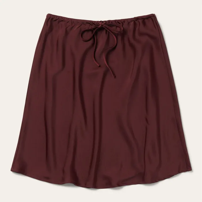 Skirts and Shorts Women Stetson Wine Satin Skirt Red