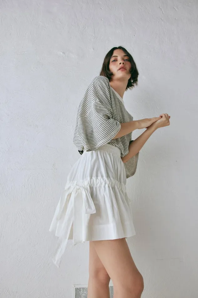Skirts Women VRG GRL Lily Mini Skirt White Skirts Women VRG GRL Lily Mini Skirt White