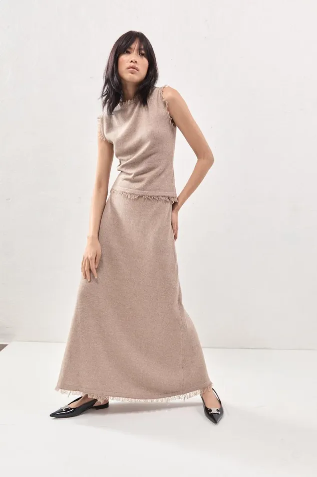 Skirts Women VRG GRL Rowe Knit Maxi Skirt Mocha Skirts Women VRG GRL Rowe Knit Maxi Skirt Mocha