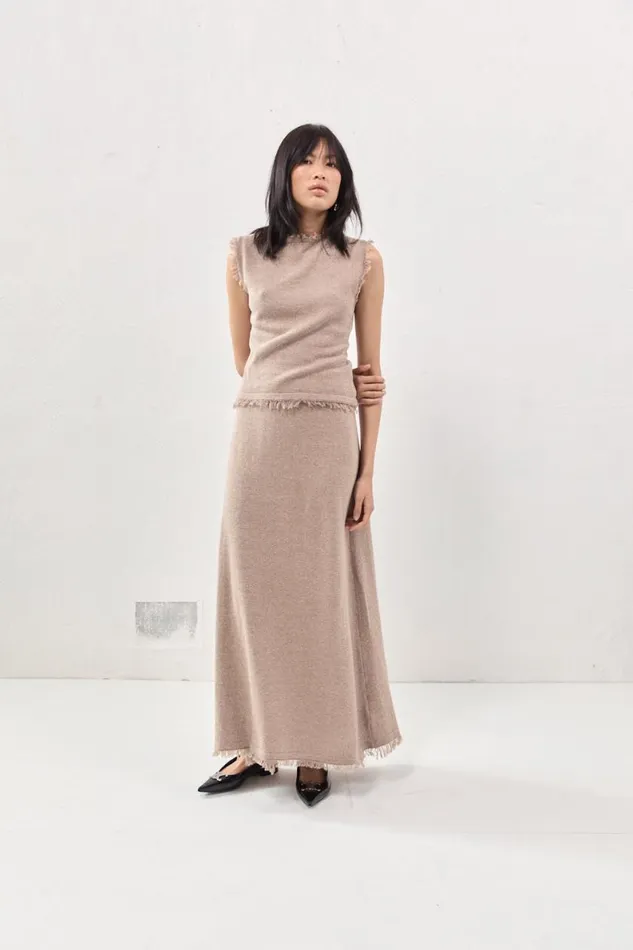 Skirts Women VRG GRL Rowe Knit Maxi Skirt Mocha Skirts Women VRG GRL Rowe Knit Maxi Skirt Mocha