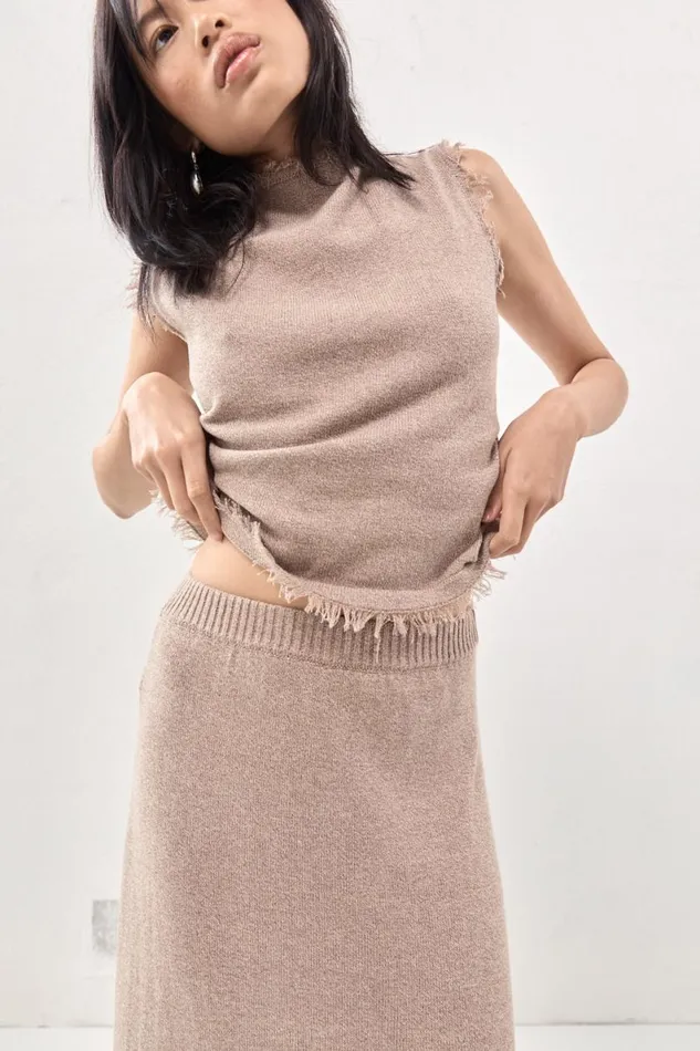 Skirts Women VRG GRL Rowe Knit Maxi Skirt Mocha Skirts Women VRG GRL Rowe Knit Maxi Skirt Mocha