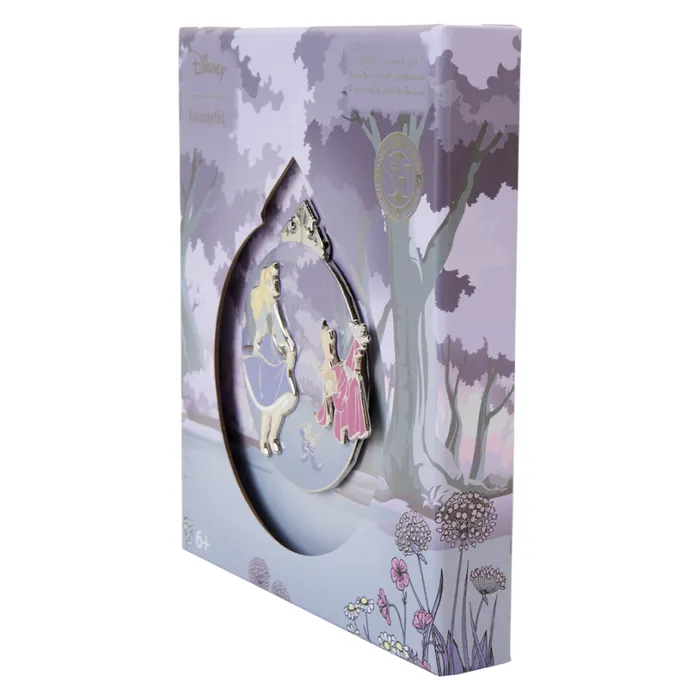 Sleeping Beauty 65th Anniversary Floral Scene 3 Unisex Loungefly Enamel Pins Sleeping Beauty 65th Anniversary Floral Scene 3 Unisex Loungefly Enamel Pins