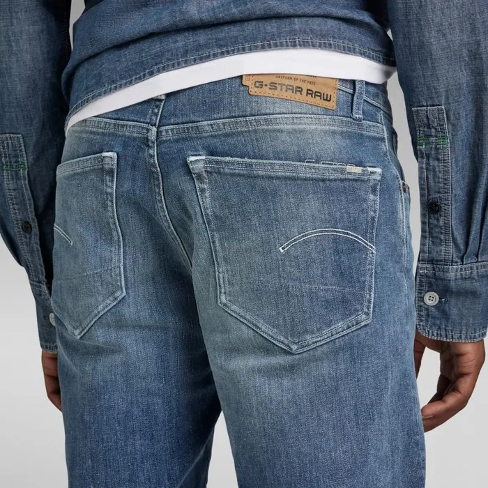 Slim Men GStar RAW 3301 Slim Jeans Vintage Ripped Sea Breeze
