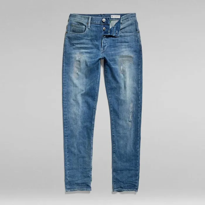 Slim Men GStar RAW 3301 Slim Jeans Vintage Ripped Sea Breeze