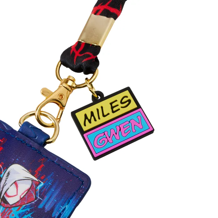 SpiderVerse Miles Morales and SpiderGwen Lanyard With Card Holder Unisex Loungefly Small Accessories SpiderVerse Miles Morales and SpiderGwen Lanyard With Card Holder Unisex Loungefly Small Accessories