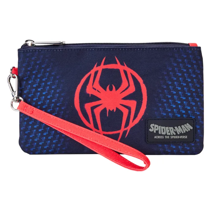 SpiderVerse Miles Morales Suit Nylon Zipper Pouch Wristlet Unisex Loungefly Bags and Wallets SpiderVerse Miles Morales Suit Nylon Zipper Pouch Wristlet Unisex Loungefly Bags and Wallets