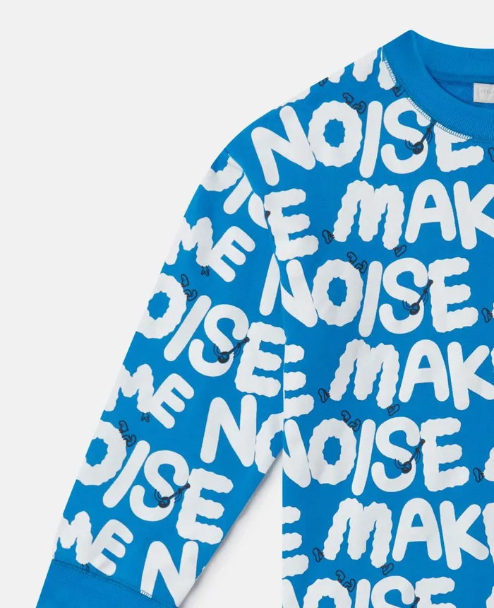 Stella McCartney 039Make Some Noise039 Oversized Sweatshirt Blue Kids Sweaters and Cardigans Stella McCartney 039Make Some Noise039 Oversized Sweatshirt Blue Kids Sweaters and Cardigans