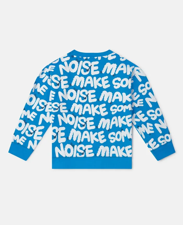 Stella McCartney 039Make Some Noise039 Oversized Sweatshirt Blue Kids Sweaters and Cardigans Stella McCartney 039Make Some Noise039 Oversized Sweatshirt Blue Kids Sweaters and Cardigans