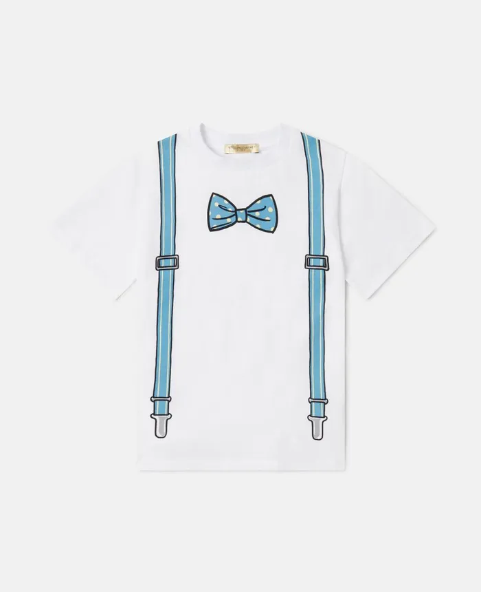 Stella McCartney Bow Tie And Suspender Print TShirt White Kids TShirts And Sweatshirt Stella McCartney Bow Tie And Suspender Print TShirt White Kids TShirts And Sweatshirt