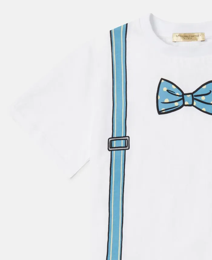 Stella McCartney Bow Tie And Suspender Print TShirt White Kids TShirts And Sweatshirt Stella McCartney Bow Tie And Suspender Print TShirt White Kids TShirts And Sweatshirt