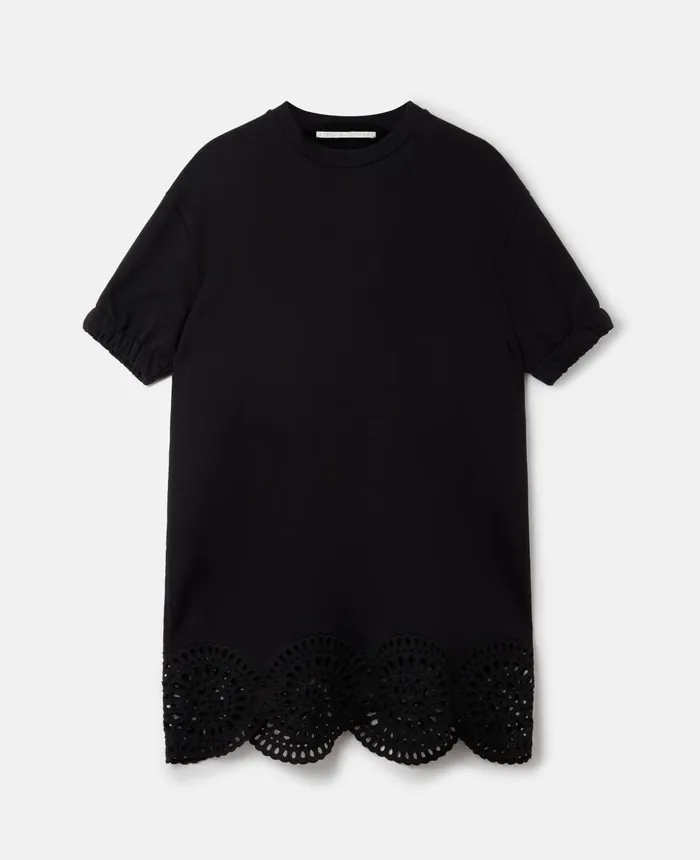Stella McCartney Broderie Anglaise Jersey Dress Black Women Sweatshirts And TShirts Stella McCartney Broderie Anglaise Jersey Dress Black Women Sweatshirts And TShirts