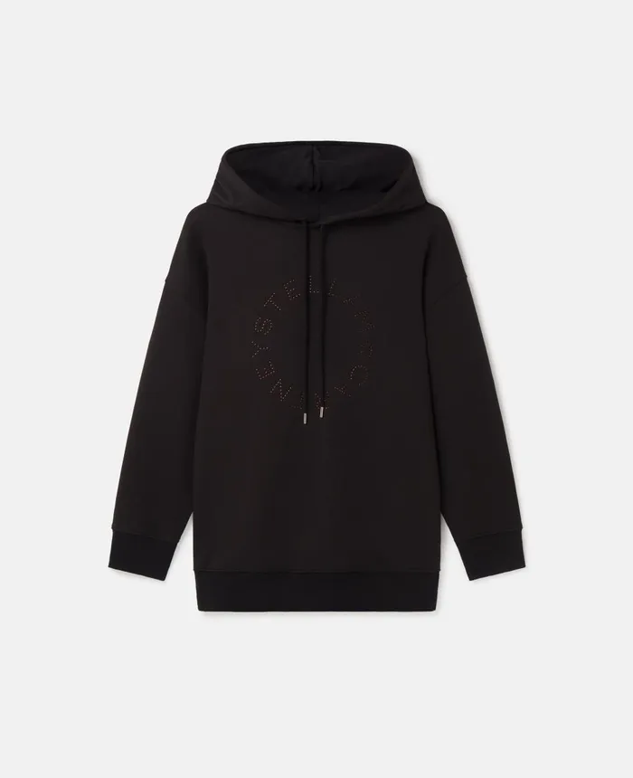 Stella McCartney Diamant Logo Hoodie Black Women Sweatshirts And TShirts