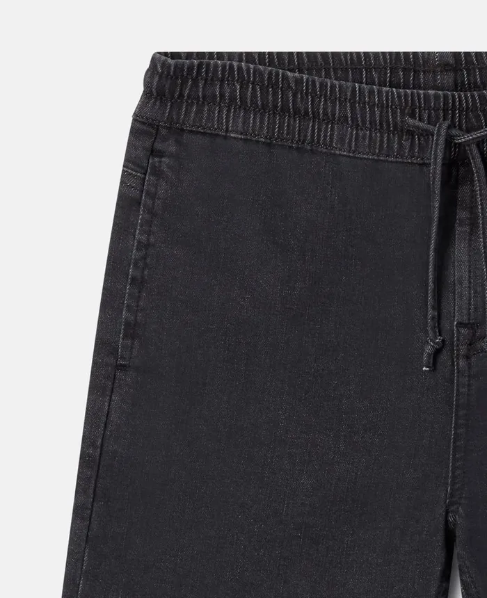 Stella McCartney Drawstring Denim Shorts Black Kids Pants and Shorts